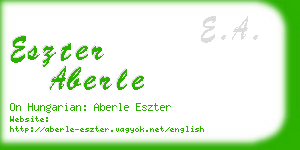 eszter aberle business card